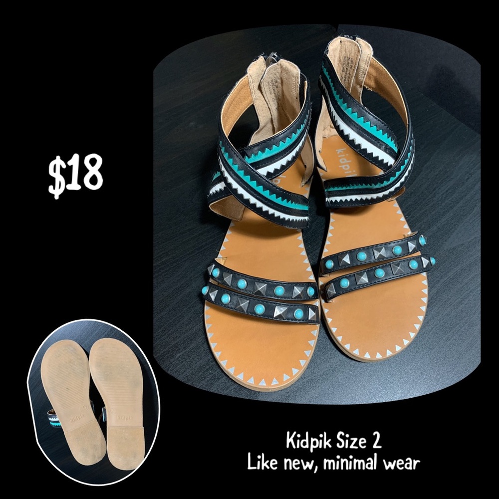 Studded Crossed Ankle Sandal